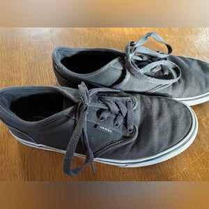Vans Kids Dark Gray Canvas Sneakers